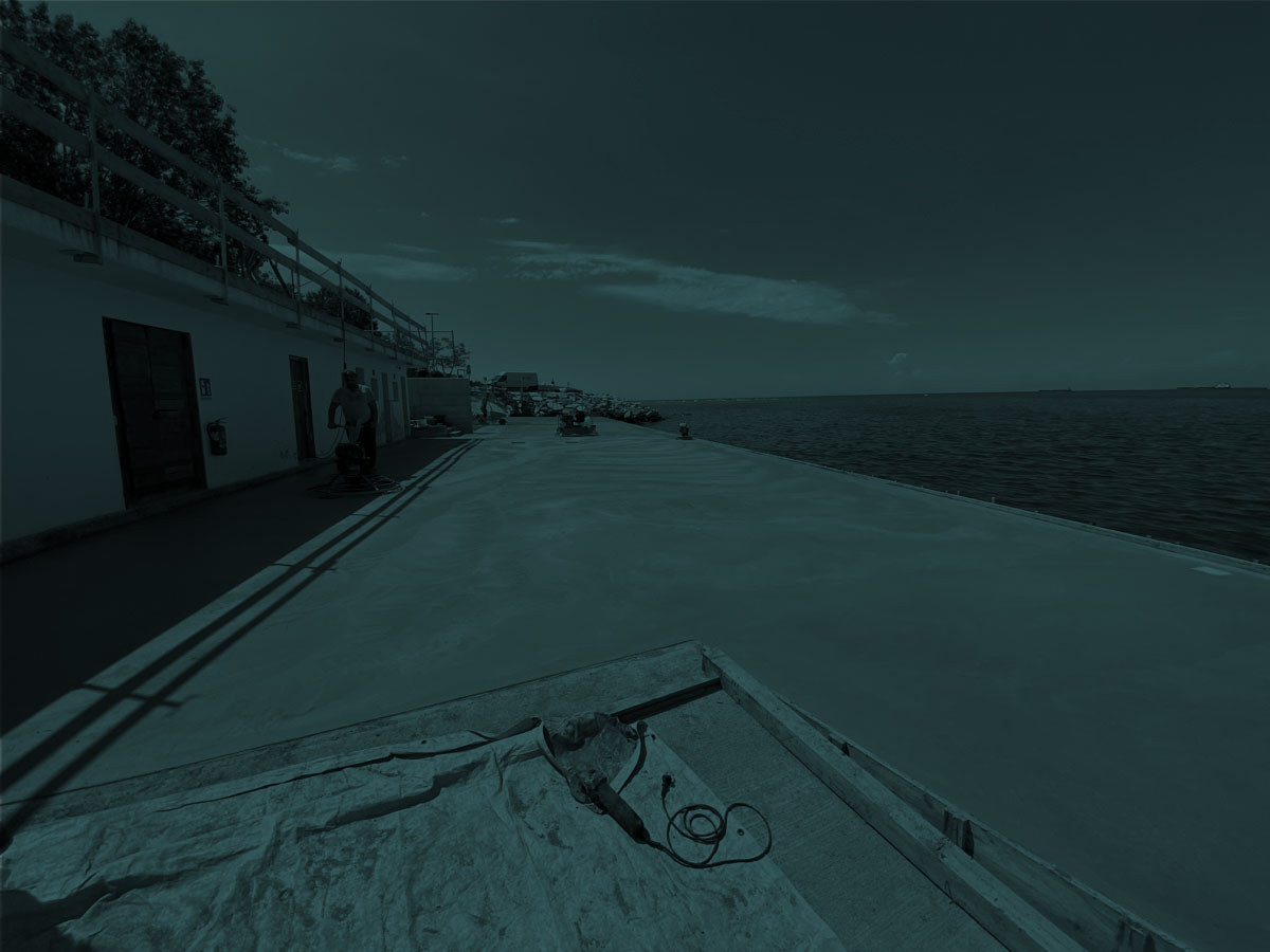 Vista completamento area nautica costiera