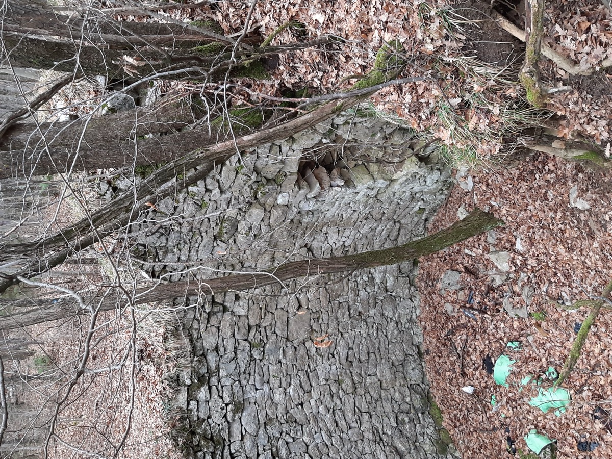 Fase di consolidamento delle murature in pietra